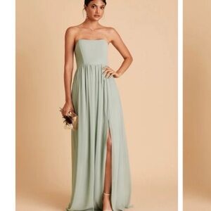 August Convertible Dress BirdyGrey Sage Chiffon STRAPLESS ONLY